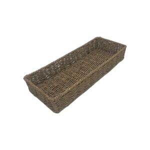 Natural Seagrass Storage Baskets, Rectangle Tray, Container, Toilet Top Tray